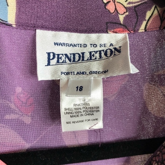 Vintage Pendleton Floral Boxy Button Up Top - Picture 3 of 6